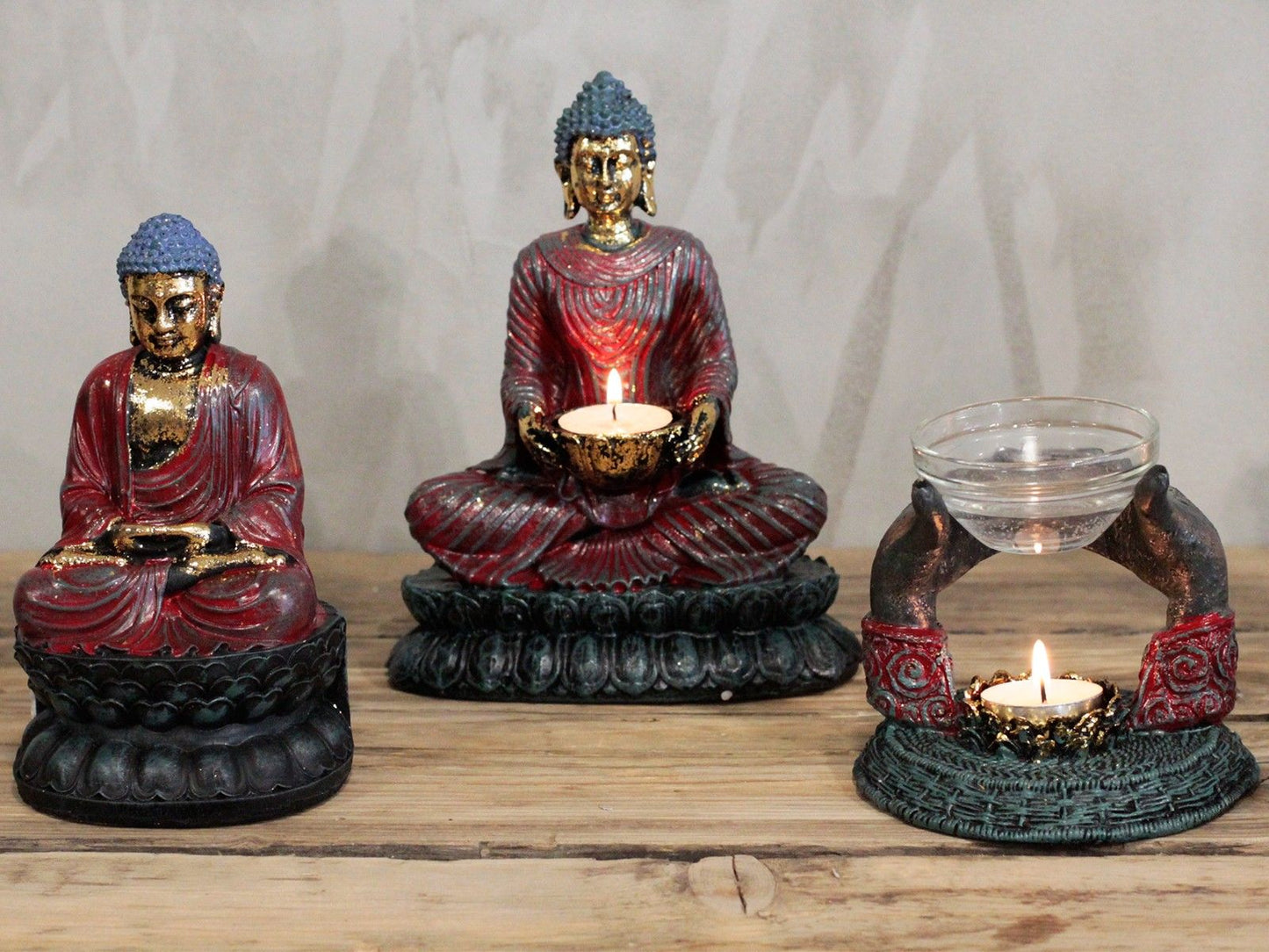 Buddha Devot – suport lumânare decorativ