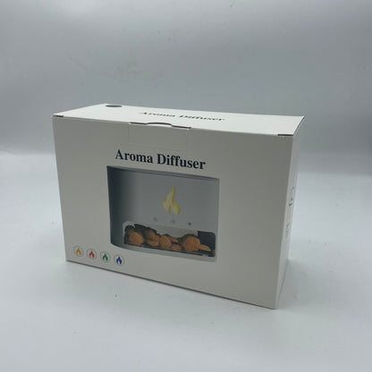 Difuzor de Aromaterapie cu Efect de Flacără și Sare de Himalaya (USB-C, Sare Inclusă)