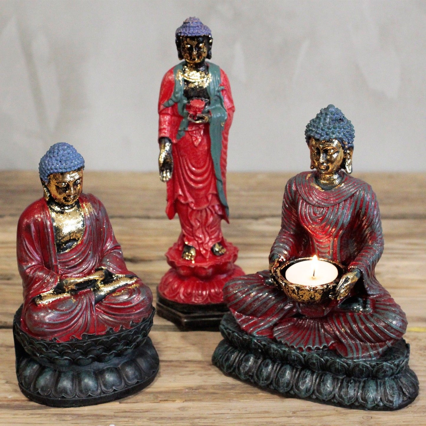 Buddha Devot – suport lumânare decorativ