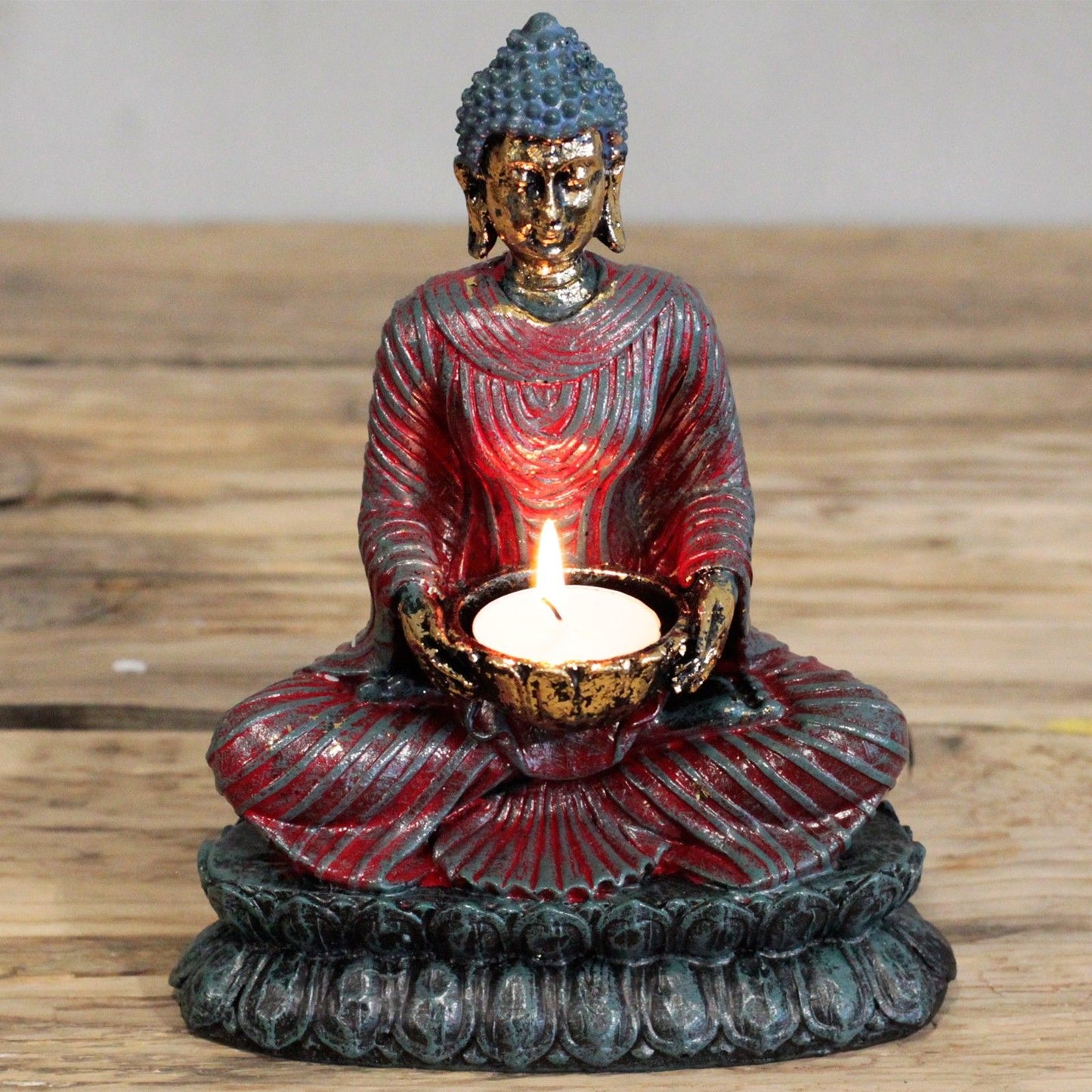 Buddha Devot – suport lumânare decorativ