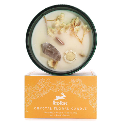 Lumânare parfumată cu cristale și flori uscate – Calm & Relaxare