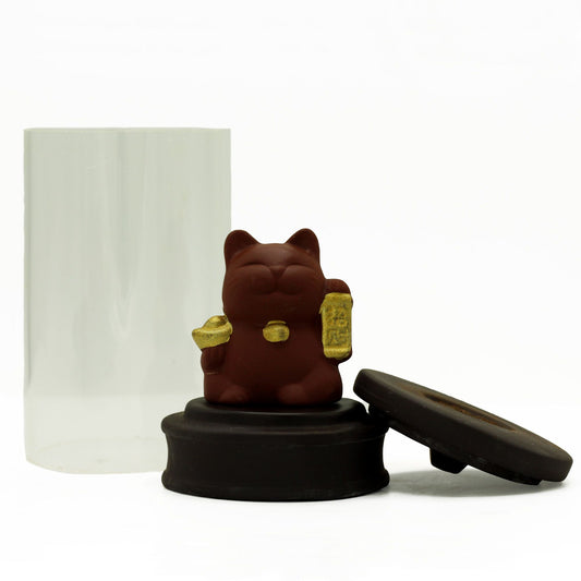 Suport decorativ pentru conuri parfumate – Money Cat Tube