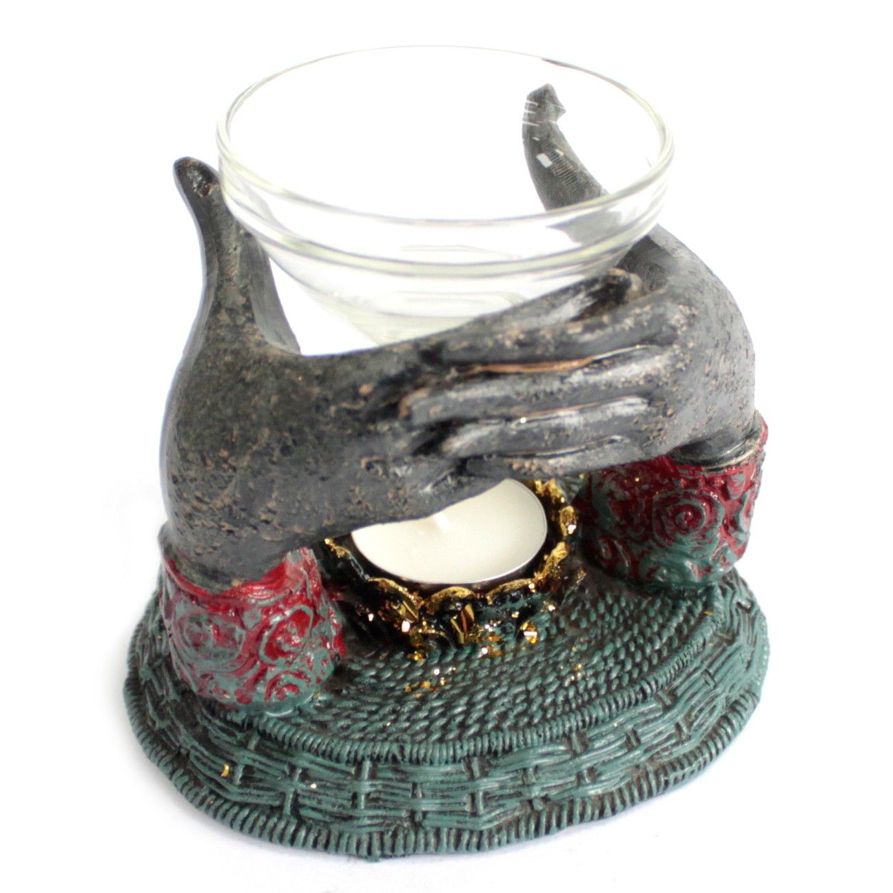 Arzător pentru uleiuri aromatice Buddha Antic – Mâini Oferite