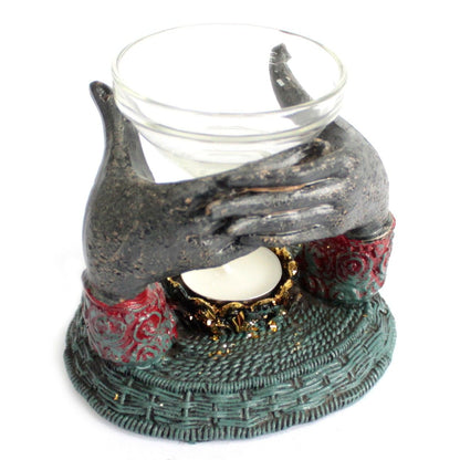 Arzător pentru uleiuri aromatice Buddha Antic – Mâini Oferite