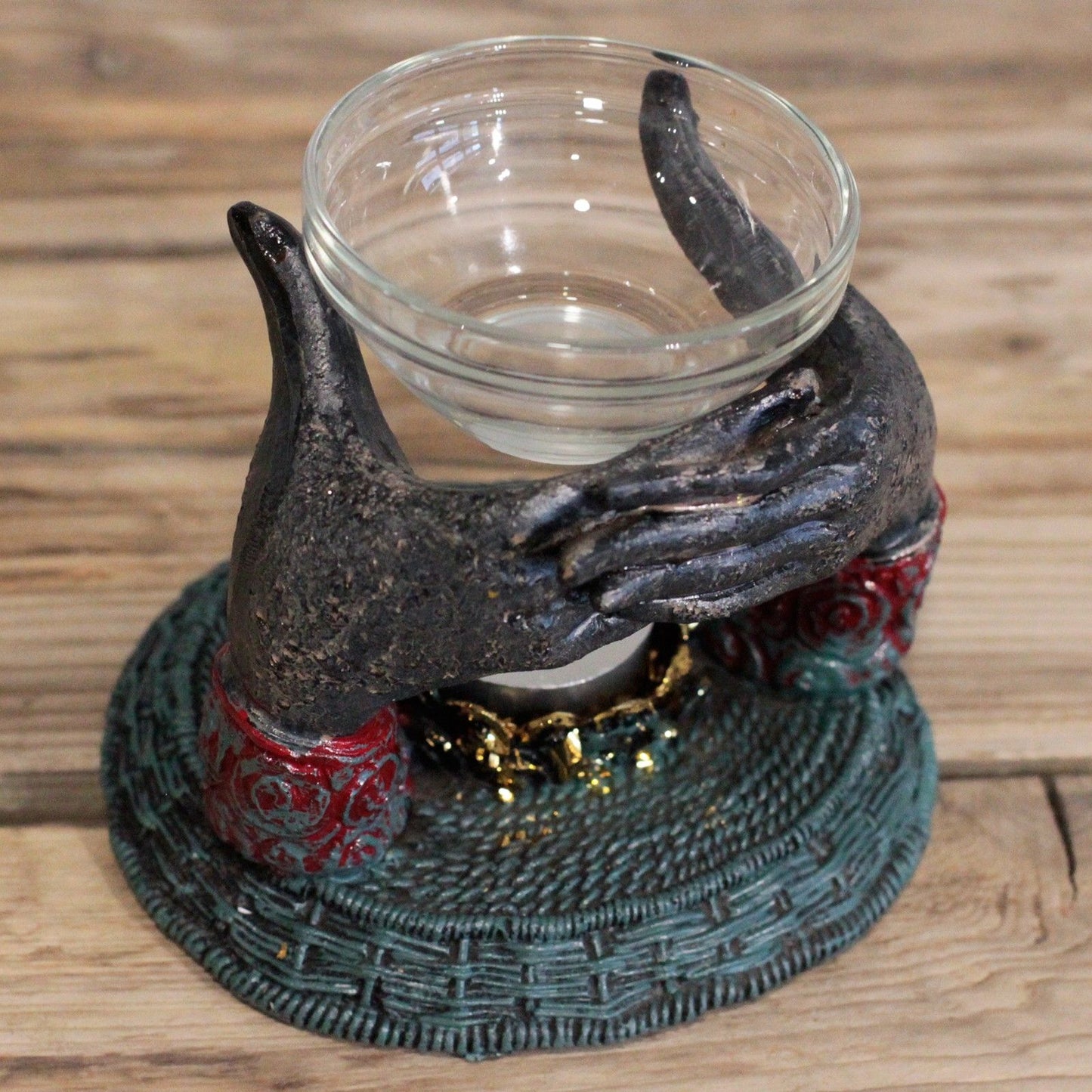 Arzător pentru uleiuri aromatice Buddha Antic – Mâini Oferite